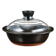 HARIO GDN-225-B Glass Lid Pot Donabe Go