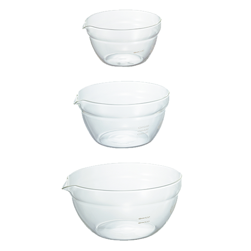 Heatproof Glass Bowls with Spout (Set, 3pcs) · HARIO Europe