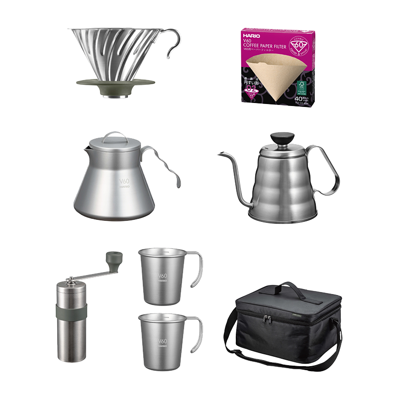 バーベキュー・調理用品 @HARIO V60 Outdoor Coffee Full Set V60 Outdoor Coffee Full Set · HARIO Europe