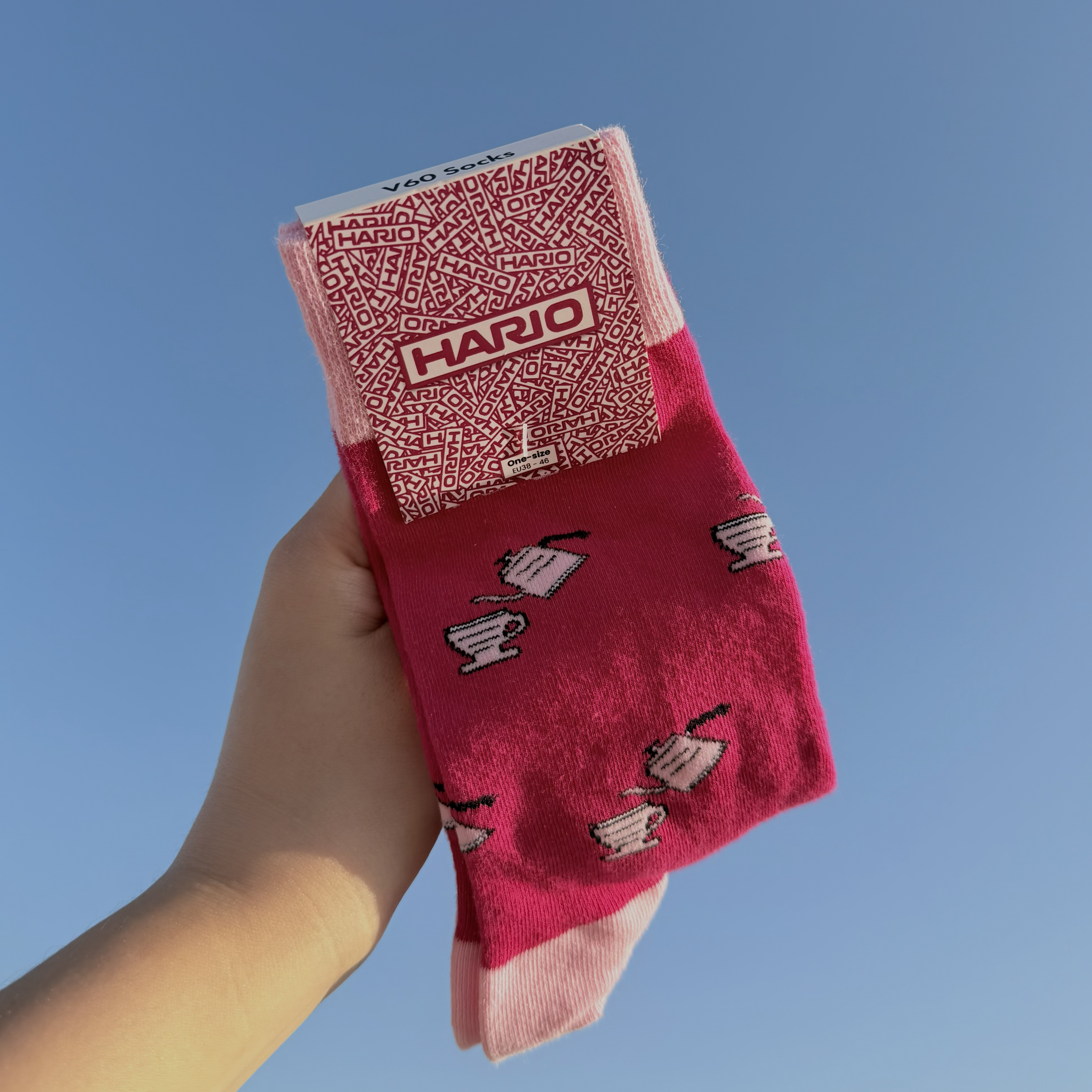 V60 20th Anniversary Socks, HARIO Pink