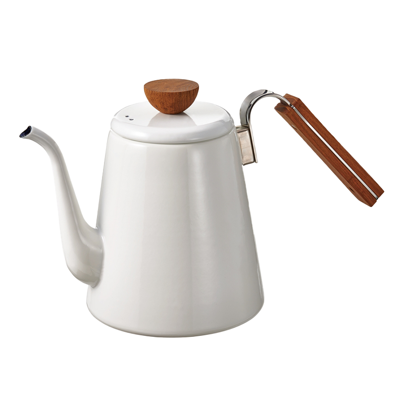Kaffee-Übergießkessel Bona, 800 ml, weiße Emaille