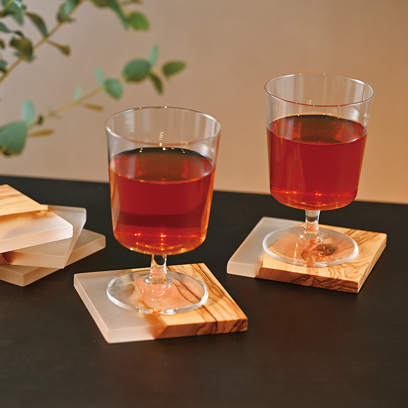 Olive Wood Coaster (6 pcs)