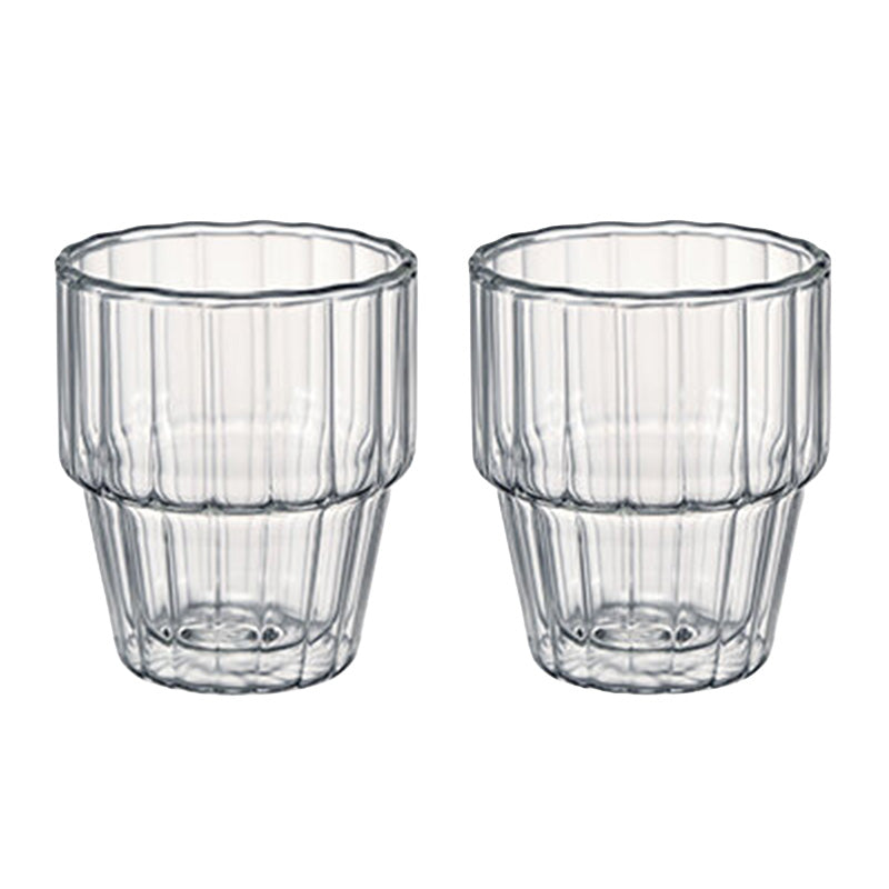 Double Walled Stack Glass Line, 2pc Set