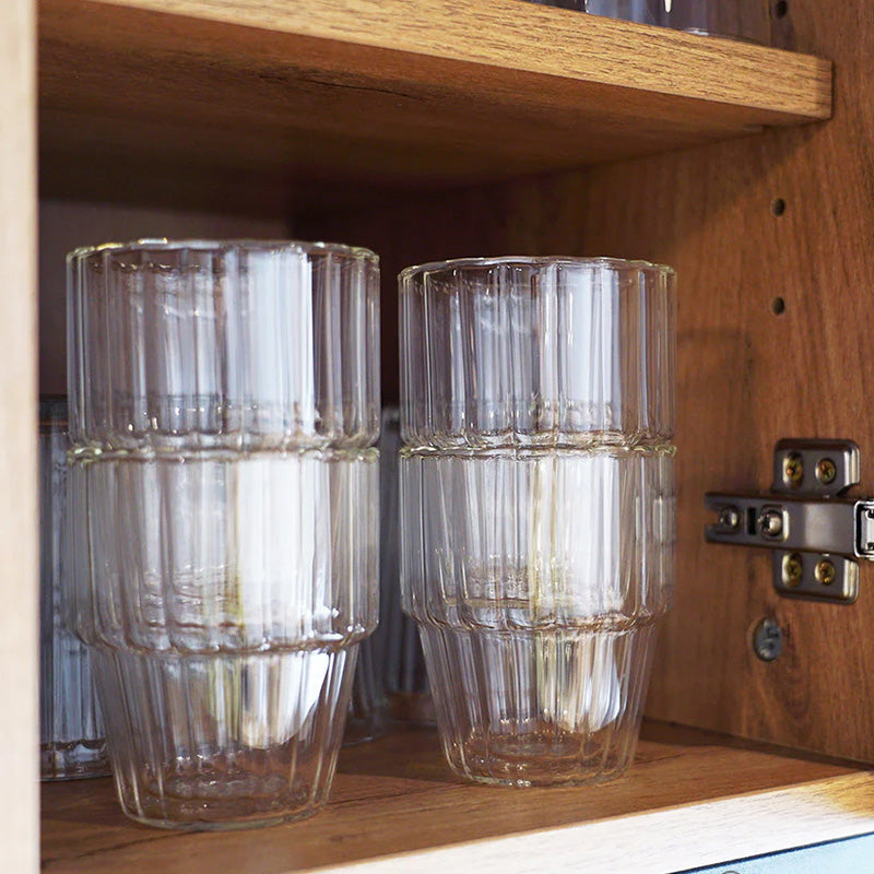 Double Walled Stack Glass Line, 2pc Set