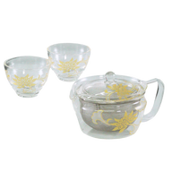 Tachikichi x HARIO - Heatproof Glass Teapot & Cups Set