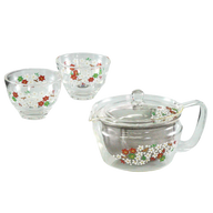Tachikichi x HARIO - Heatproof Glass Teapot & Cups Set