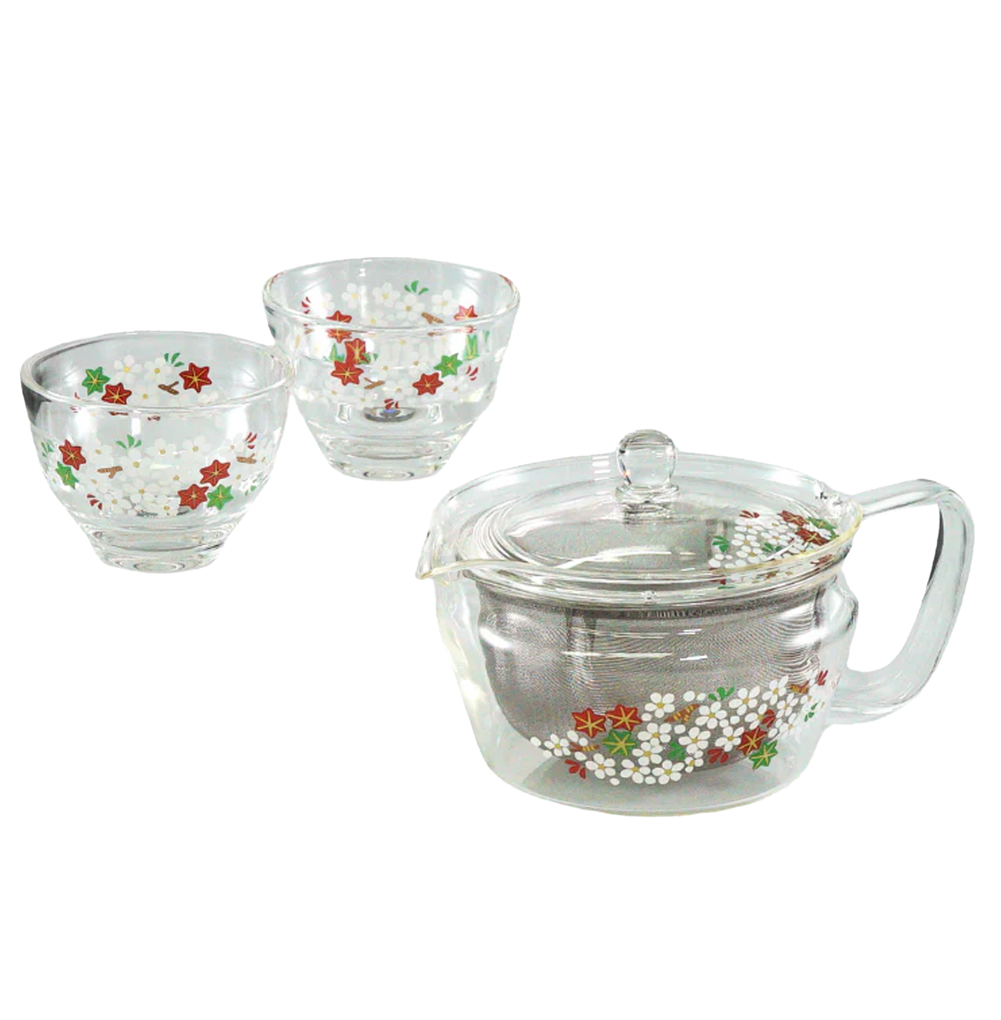 Tachikichi x HARIO - Heatproof Glass Teapot & Cups Set