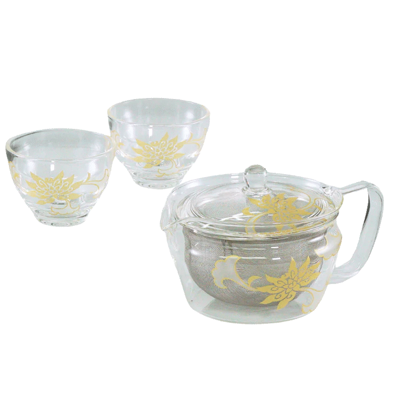 Tachikichi x HARIO - Heatproof Glass Teapot & Cups Set
