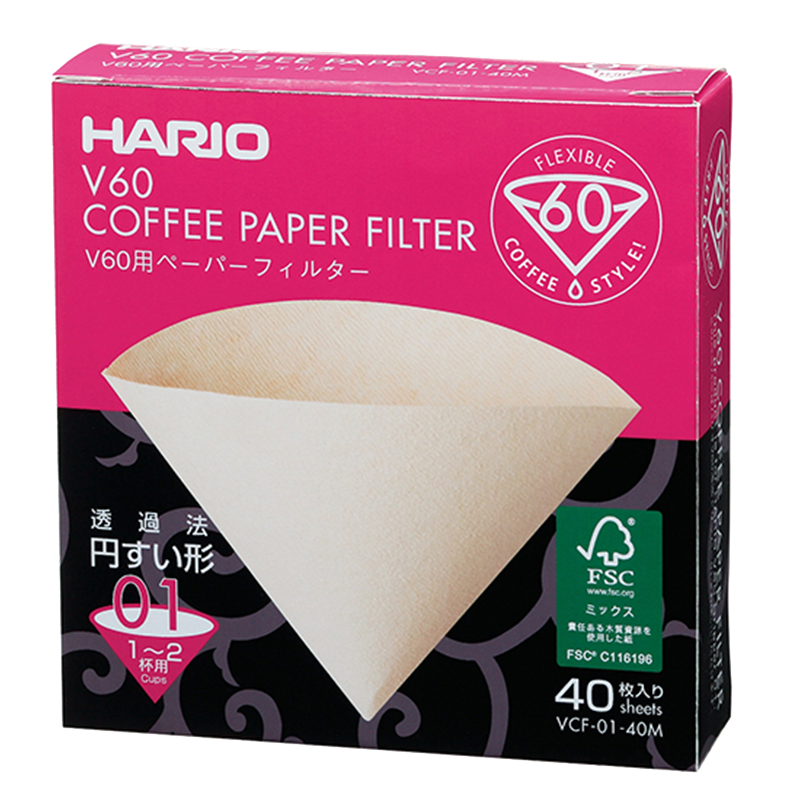 V60 Filter Paper, 01/02/03 Size (40 pcs)