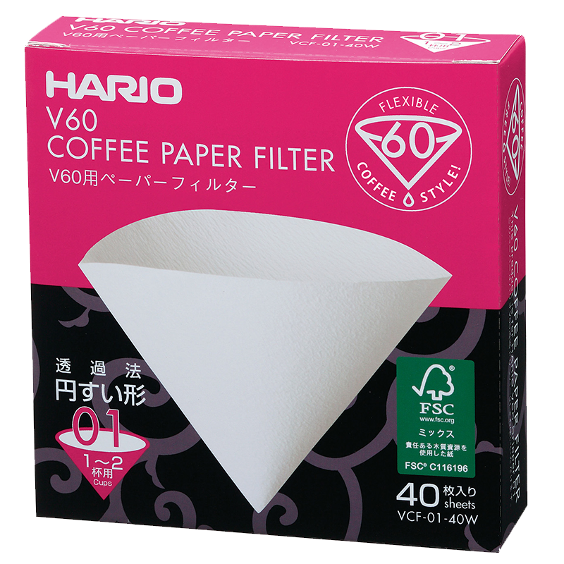 V60 Filter Paper, 01/02/03 Size (40 pcs)