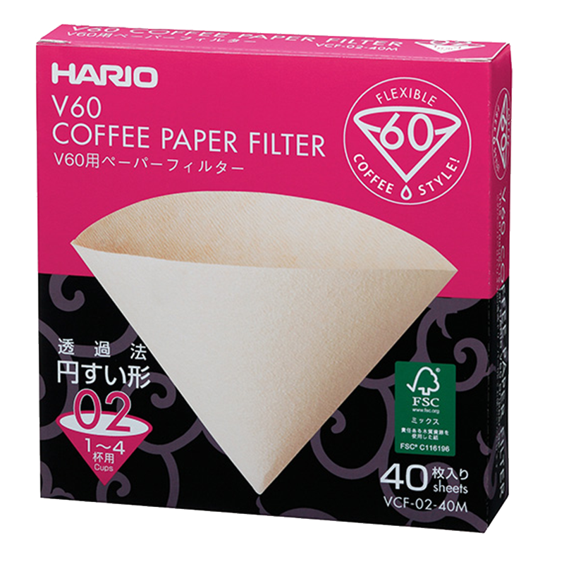 V60 Filter Paper, 01/02/03 Size (40 pcs)