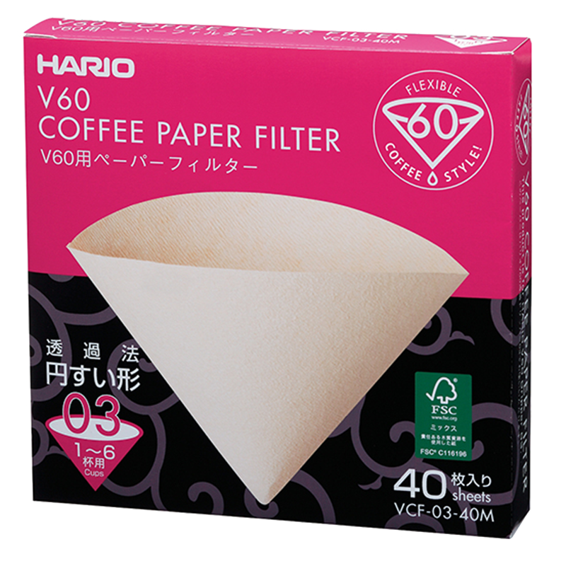 V60 Filter Paper, 01/02/03 Size (40 pcs)
