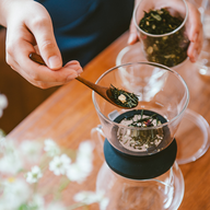 HARIO Set: Tea Dripper "Largo" 350ml TDR-5012B glass tea leaves herbs