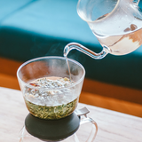 HARIO Set: Tea Dripper "Largo" 350ml TDR-5012B glass tea pouring water