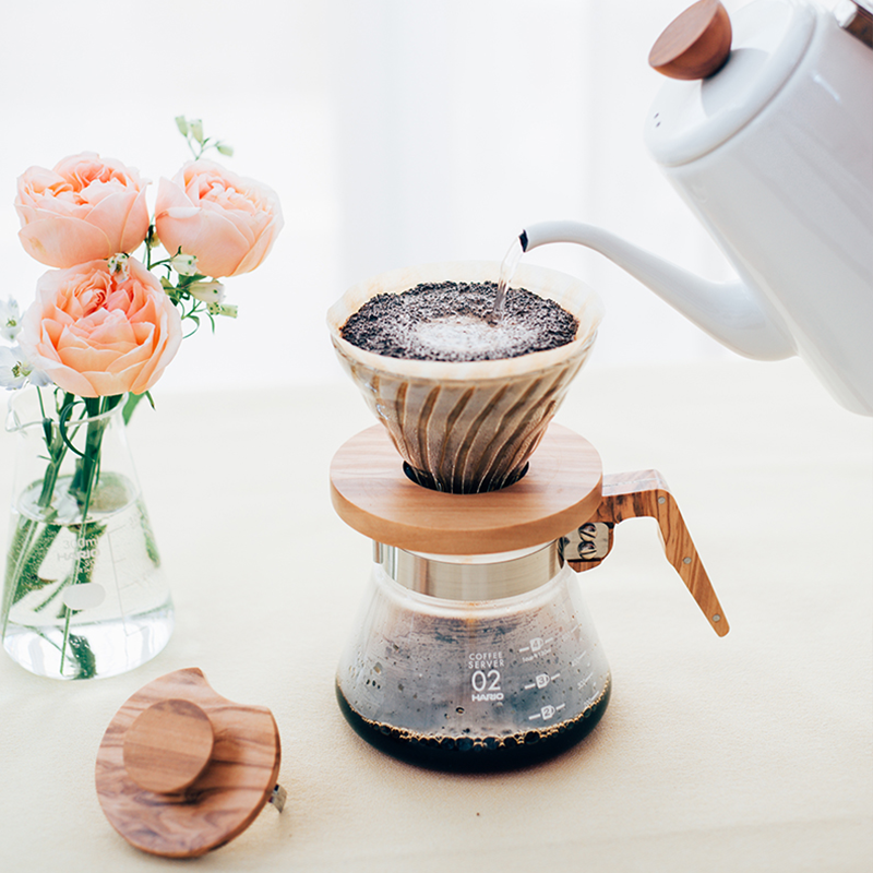 V60 Olive Wood Glass Dripper, 02 Size