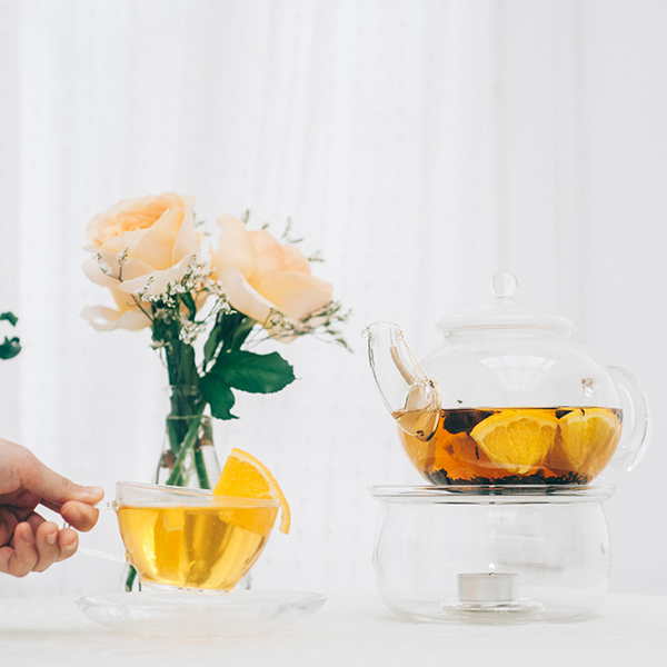 HARIO Glass Tea Warmer TW-M TWN-S candle fruit orange flower teapot glass cup
