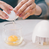 HARIO XECN-M-W Microwave Glass Egg Cooker White breaking egg