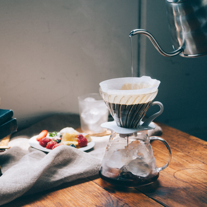 HARIO V60 Glass Dripper 02 VDG-02W kettle server brewing ice coffee