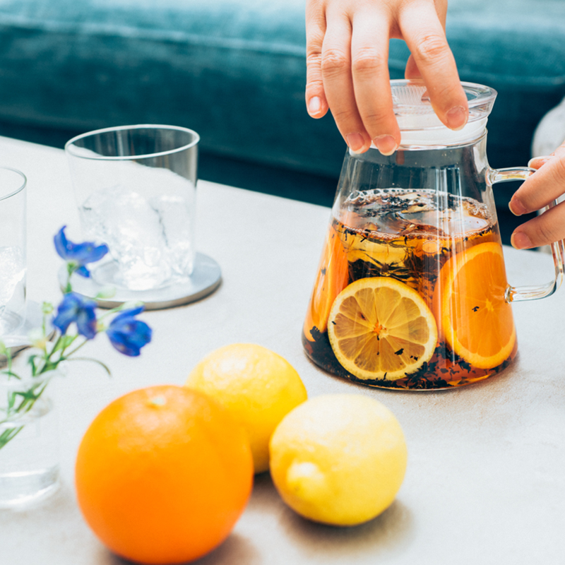 HARIO Clear Teapot 450/700ml FNC-45-T FNC-70-T orange tea