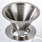 HARIO Double Mesh Metal Dripper 02 DMD-02-HSV measuring lines
