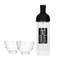 HARIO Cold Brew Tea Bottle Glass Cup Set 750ml FIHU-2012 black glass cups