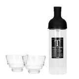 HARIO Cold Brew Tea Bottle Glass Cup Set 750ml FIHU-2012 black glass cups
