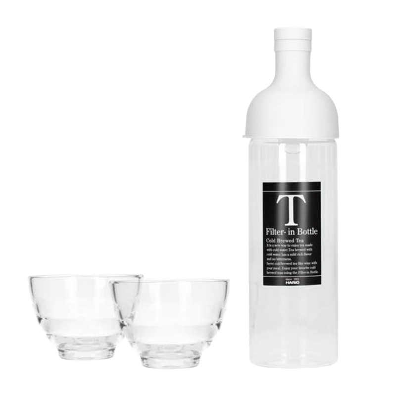 HARIO Cold Brew Tea Bottle Glass Cup Set 750ml FIHU-2012 pale grey glass cups