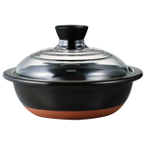 HARIO GDN-255-B Glass Lid Pot Donabe Go 