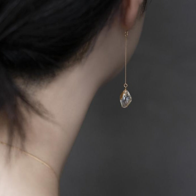Gold Leaf Series: Stone Earrings