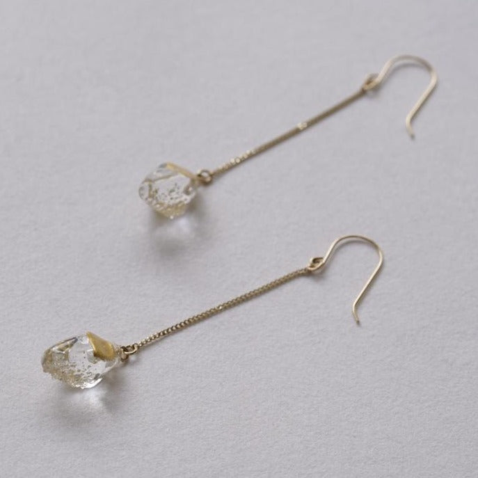 Gold Leaf Series: Stone Earrings