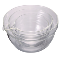 HARIO KB-1318 Heatproof Glass Bowl Set (3pcs) stacked