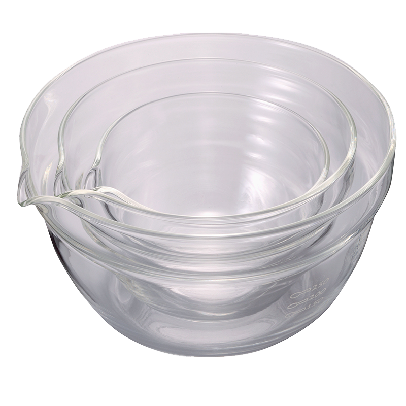 HARIO KB-1318 Heatproof Glass Bowl Set (3pcs) stacked