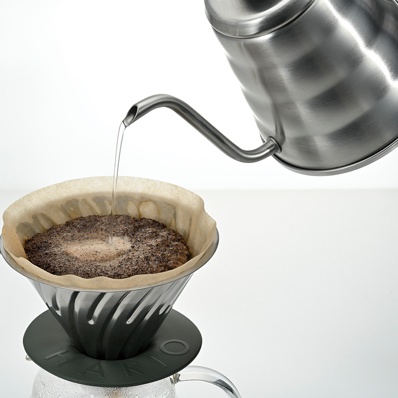 HARIO V60 Metal Drip Kettle Buono O-VKB-70-HSV Outdoor Collection pouring gooseneck V60 dripper