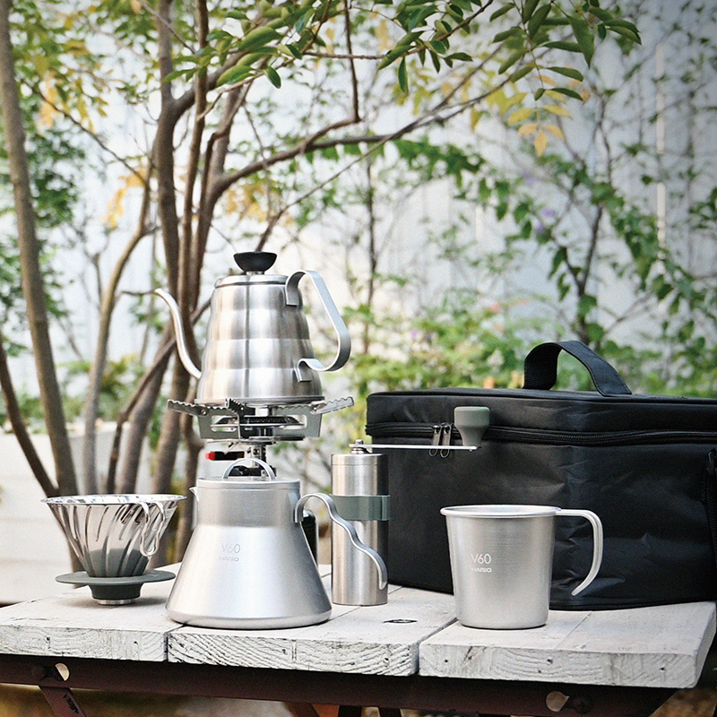 HARIO V60 Metal Coffee Server O-VCSM-50-HSV Outdoor Collection set