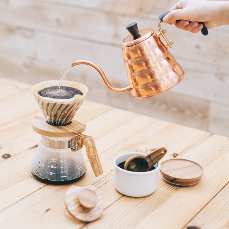 V60 Olive Wood Glass Dripper, 02 Size