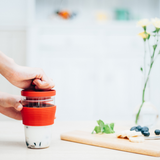 HARIO HDJ-L-R Fruit Smoothie Maker Red manual blend