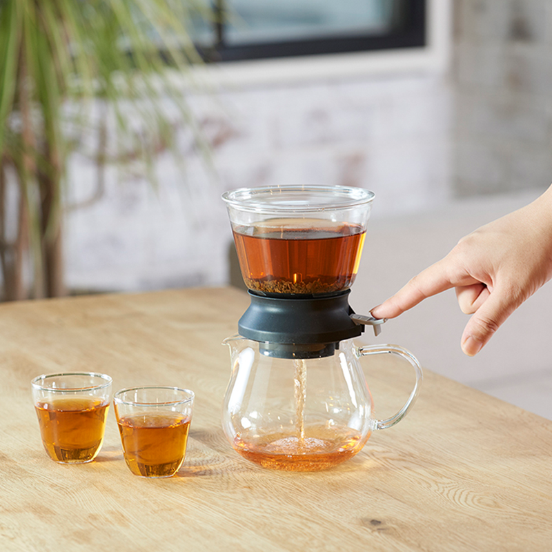 HARIO Set: Tea Dripper "Largo" 350ml TDR-5012B glass tea