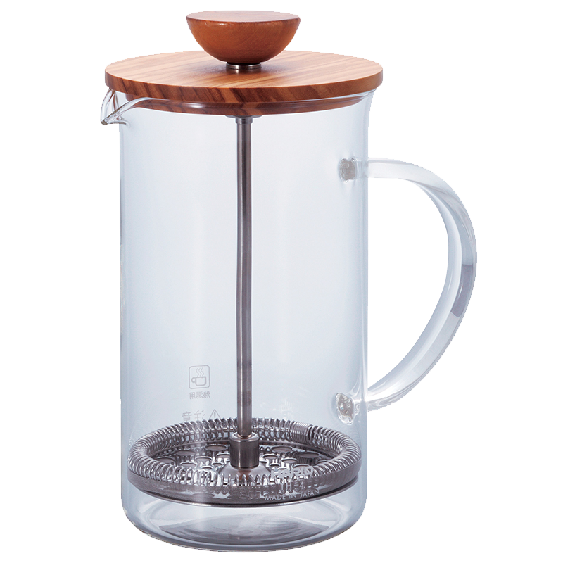 HARIO THW-4-OV Wood Tea Press 600ml heatproof glass 