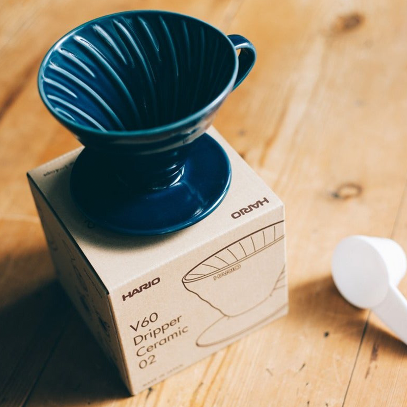 HARIO V60 Ceramic Dripper 02 VDC-02 indigo blue box