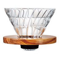 V60 Olive Wood Glass Dripper, 02 Size