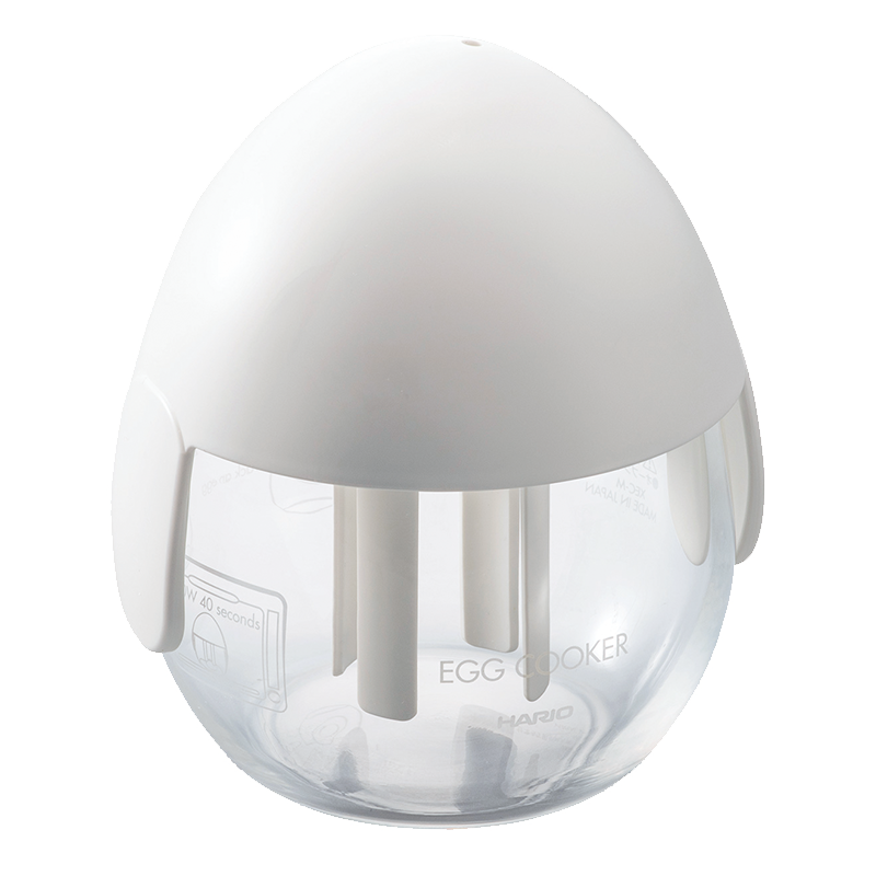 HARIO XECN-M-W Microwave Glass Egg Cooker White 