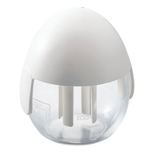 HARIO XECN-M-W Microwave Glass Egg Cooker White 