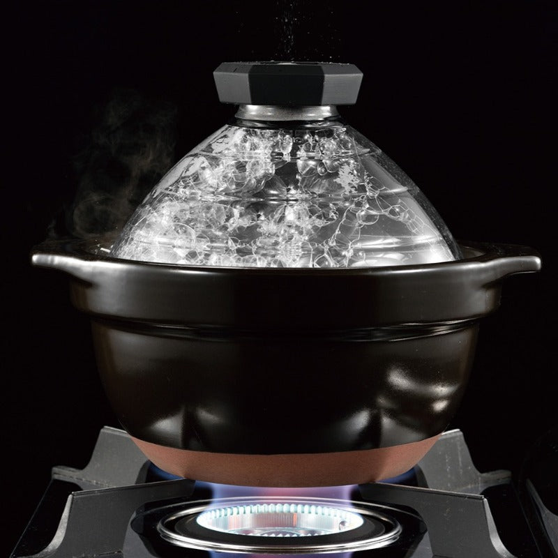 HARIO Gohangama Glass Lid GNR-200 2~3合用 Ceramic Rice Cooker with Glass Lid · HARIO Europe